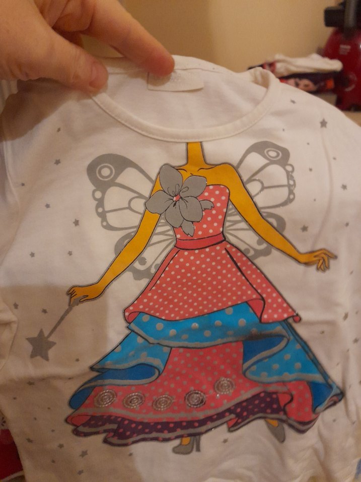 Kız Çocuk Renkli Baskılı Tişört-8-9 yaş lc waikiki temiz - Görsel 3