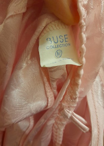 Pembe Saten Şortlu Kadın Gecelik-M beden temiz - Görsel 3