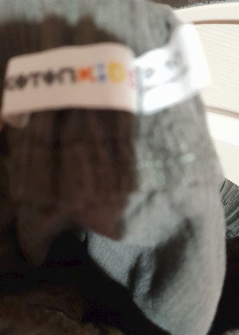 Haki kadife fitili,ucu fistolu,beli lastikli-9-10 yaş etek - Görsel 4