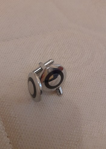 Gri Siyah Modern Erkek Kol Düğmeleri - Görsel 2