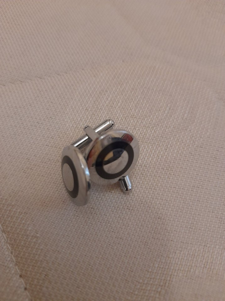 Gri Siyah Modern Erkek Kol Düğmeleri - Görsel 2