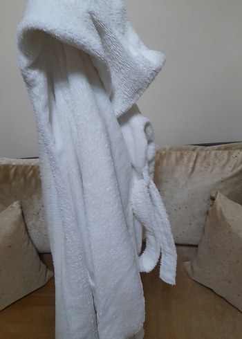 Bohem Tarzı Beyaz Bornoz,kaliteli kaln - Görsel 3
