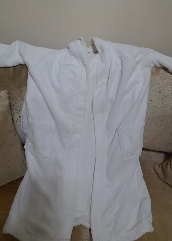 Bohem Tarzı Beyaz Bornoz,kaliteli kaln - Görsel 2