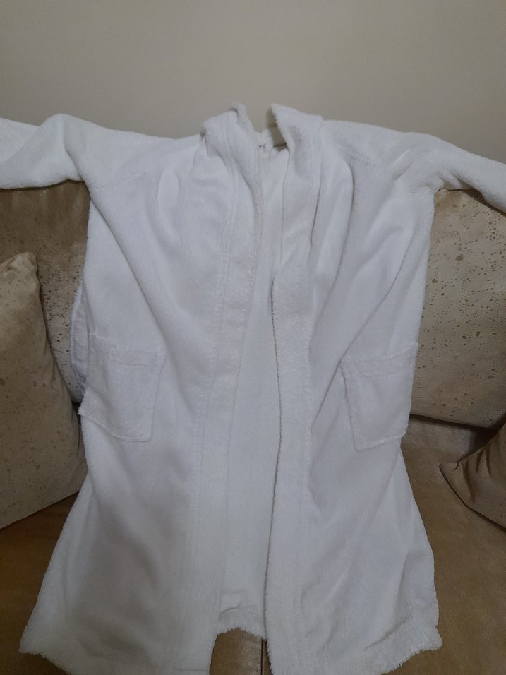 Bohem Tarzı Beyaz Bornoz,kaliteli kaln - Görsel 2