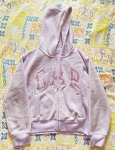 GAP Coquette Lilac Zip Up Sweatshirt