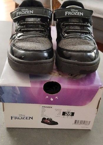 Frozen Kız Çocuk Siyah Frozen Baskılı Spor Ayakkabı orijinal
