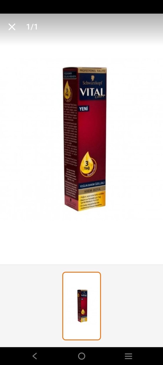 Vital Tüp Saç Boyası 6.3 Altın Kumral sıfır - Görsel 3