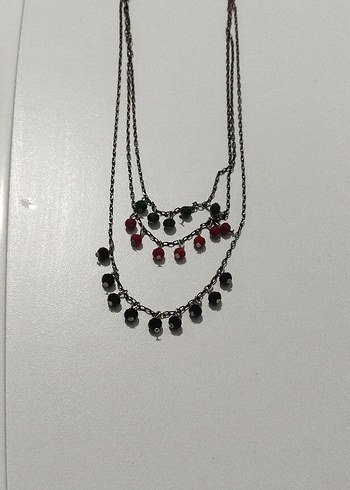 Uzun Çok Renkli Boncuklu Bohem Kolye - Görsel 3