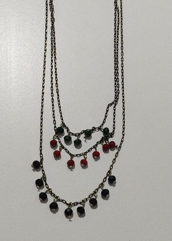 Uzun Çok Renkli Boncuklu Bohem Kolye - Görsel 8