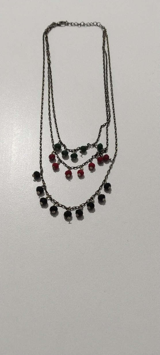 Uzun Çok Renkli Boncuklu Bohem Kolye - Görsel 4