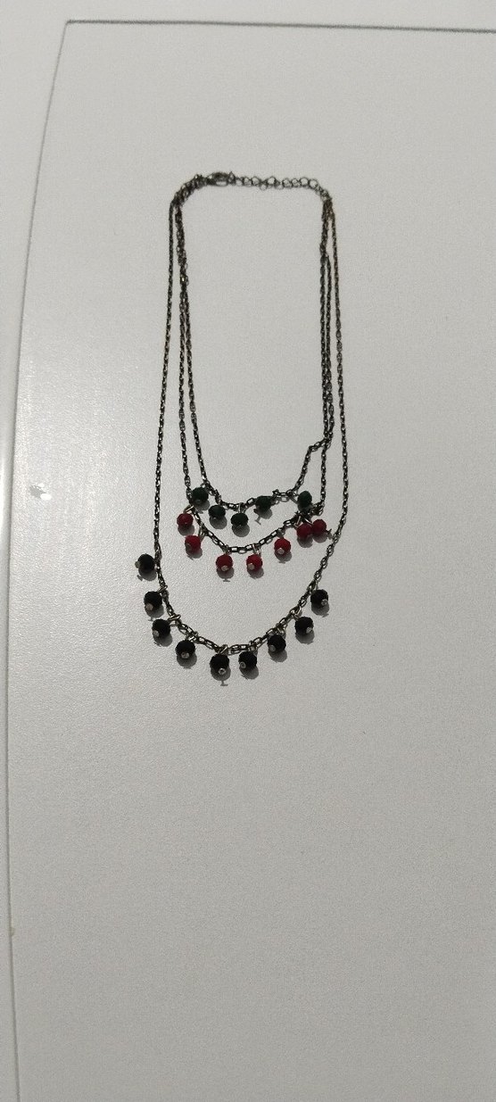 Uzun Çok Renkli Boncuklu Bohem Kolye - Görsel 3