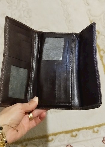 Kahverengi Deri Kadın Cüzdanı - Görsel 3