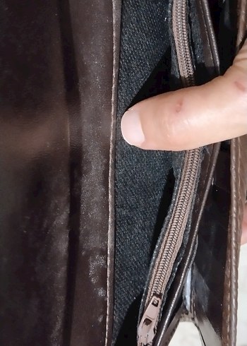 Kahverengi Deri Kadın Cüzdanı - Görsel 6