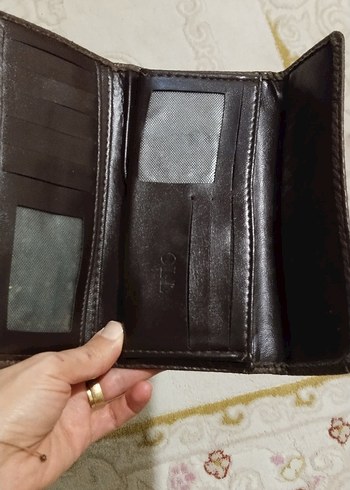 Kahverengi Deri Kadın Cüzdanı - Görsel 4