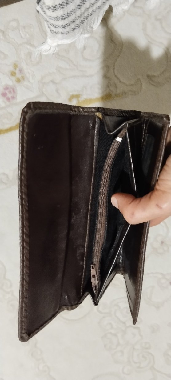 Kahverengi Deri Kadın Cüzdanı - Görsel 5