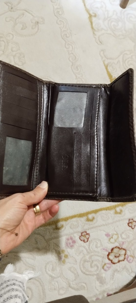 Kahverengi Deri Kadın Cüzdanı - Görsel 4