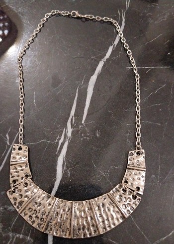 Bohem Zincir Detaylı Gri Kadın Kolye - Görsel 3