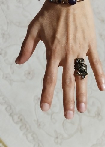Vintage Bohem Baykuş Figürlü Kadın Yüzük - Görsel 4
