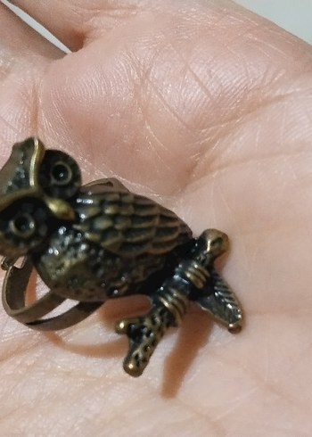 Vintage Bohem Baykuş Figürlü Kadın Yüzük - Görsel 6