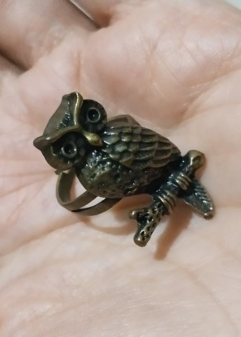 Vintage Bohem Baykuş Figürlü Kadın Yüzük - Görsel 7