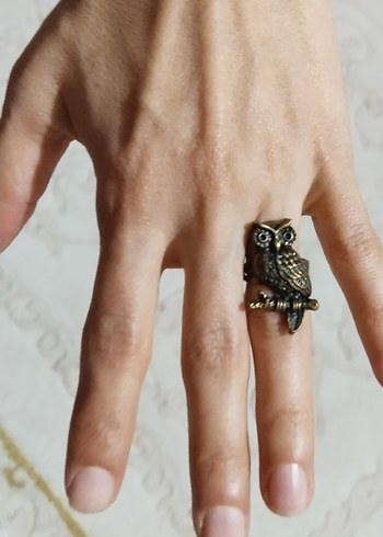 Vintage Bohem Baykuş Figürlü Kadın Yüzük - Görsel 2