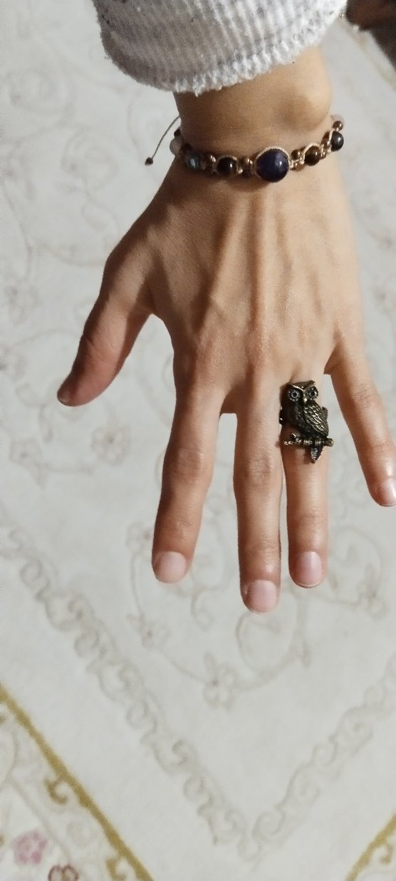 Vintage Bohem Baykuş Figürlü Kadın Yüzük - Görsel 4