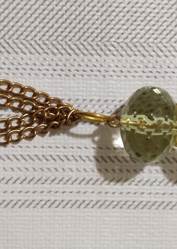 Uzun Zincir Detaylı yeşil kolye - Görsel 4