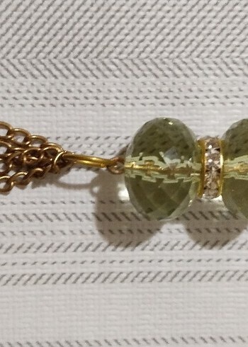 Uzun Zincir Detaylı yeşil kolye - Görsel 2