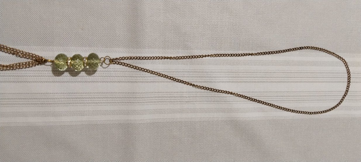 Uzun Zincir Detaylı yeşil kolye - Görsel 5