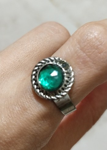 Turkuaz Taşlı Boncuklu Bohem Kadın Yüzük - Görsel 4