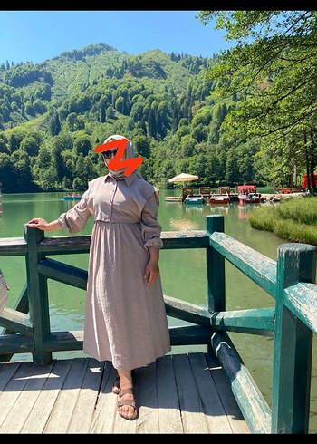 Bohem Tarzı Uzun Keten Elbise - Görsel 2