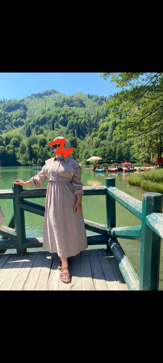 Bohem Tarzı Uzun Keten Elbise - Görsel 2