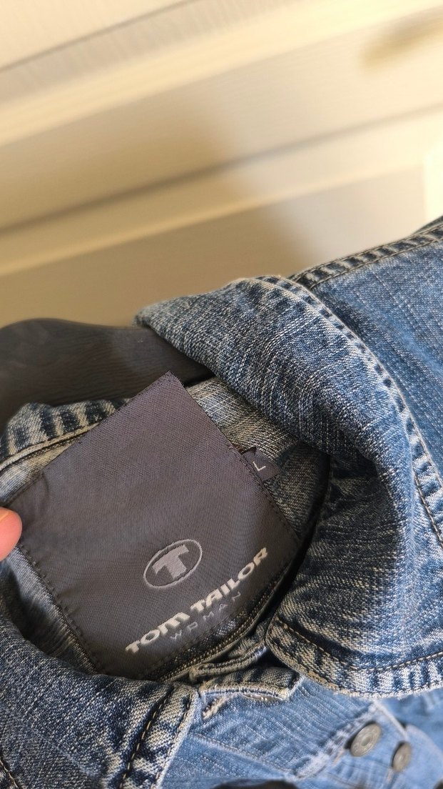 Düğmeli Kadın Lacivert Denim Ceket - Görsel 3