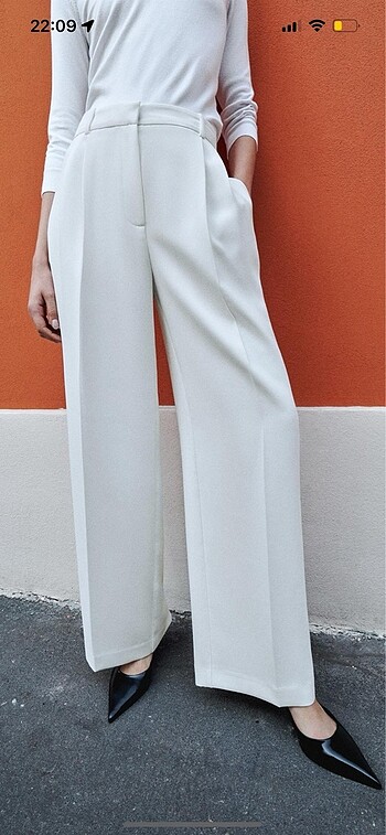 Zara Wide-Leg Yüksek Bel Pantolon