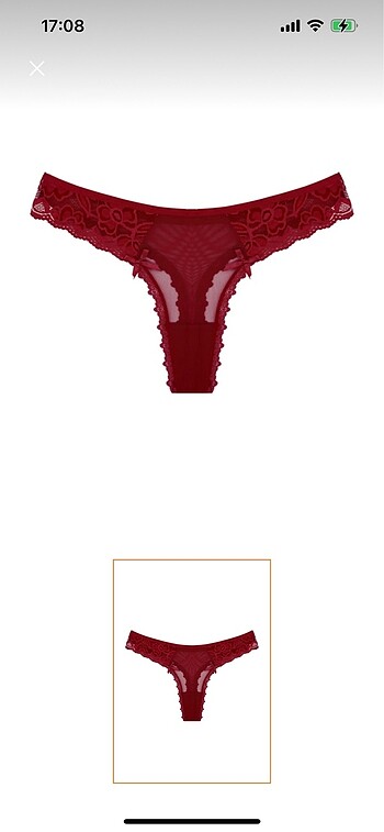 Bordo Tanga Çamaşır