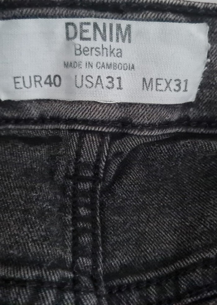 Bershka gri kot pantolon - Görsel 3