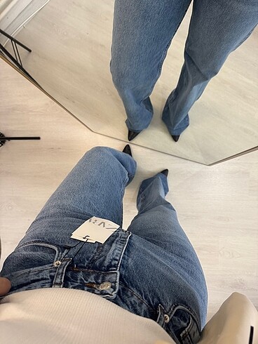 ZR ETİKETLİ WİDE LEG JEAN