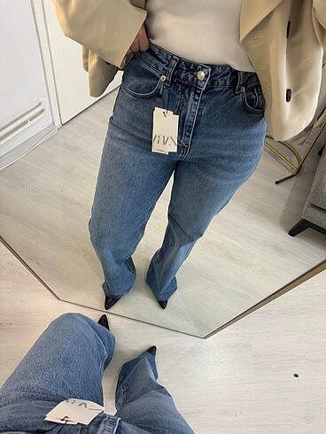 36 Beden ZR ETİKETLİ WİDE LEG JEAN