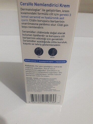 Beden Cerave kuru ve tüm cilt tipleri için yüz bakım kremi
