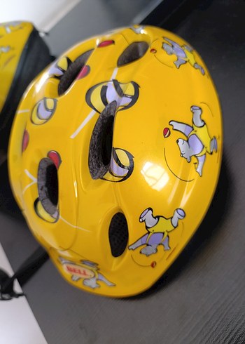 Sarı Baskılı Motosiklet Kaskı - Görsel 2