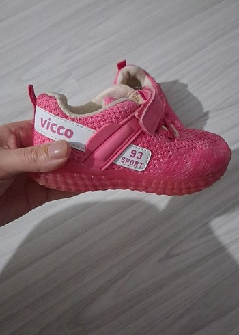 Kız Çocuk Pembe Cırt Cırtlı Spor Ayakkabı - Görsel 2