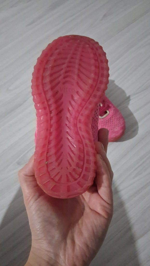 Kız Çocuk Pembe Cırt Cırtlı Spor Ayakkabı - Görsel 3