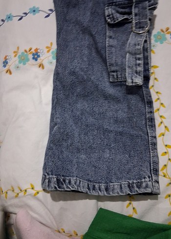 Gri Renkli Bol Kesim kız Kot Pantolon - Görsel 3