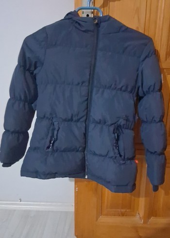 kız Çocuk Gri Fermuarlı Mont - Görsel 4