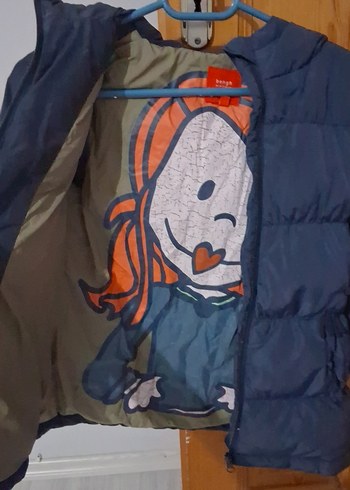 kız Çocuk Gri Fermuarlı Mont - Görsel 2