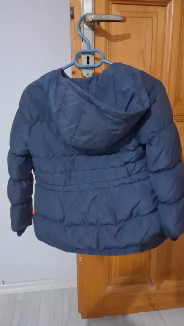 kız Çocuk Gri Fermuarlı Mont - Görsel 3