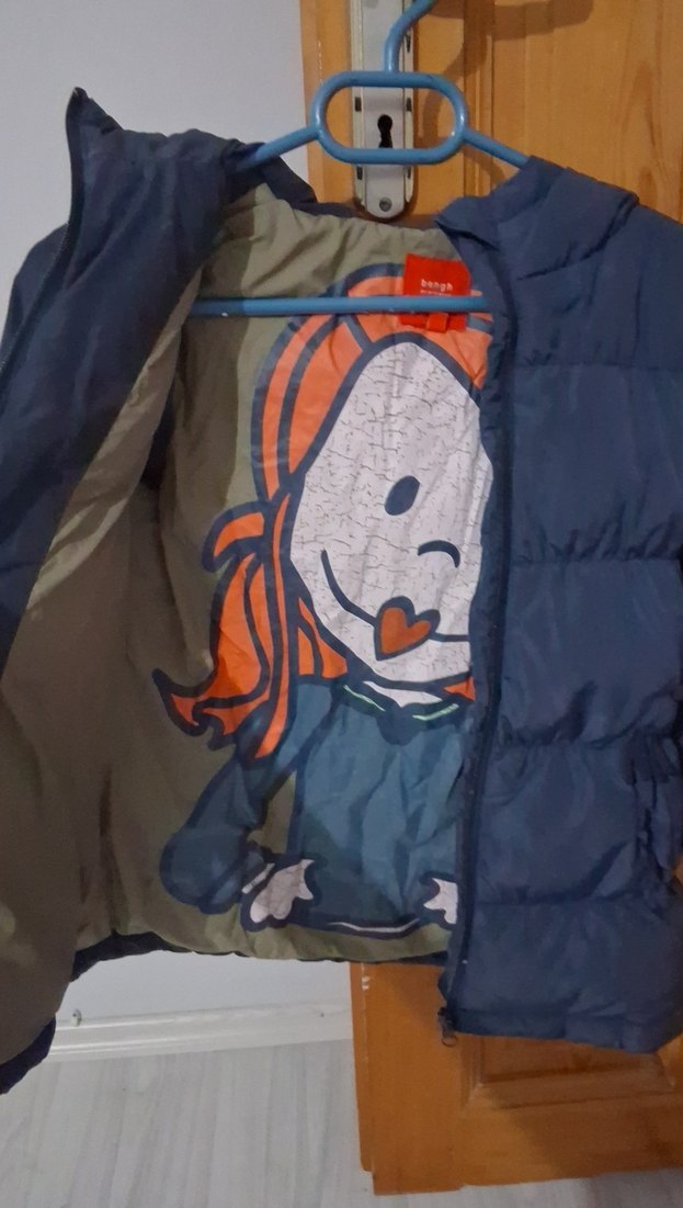 kız Çocuk Gri Fermuarlı Mont - Görsel 2