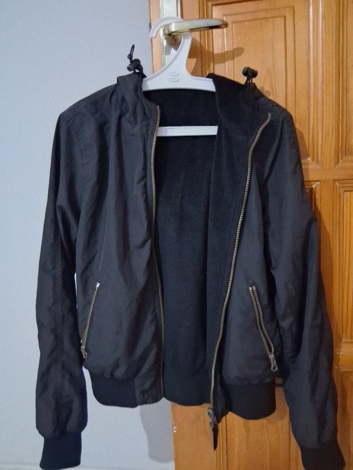 Siyah Fermuarlı Midi Streetwear Kadın Ceket - Görsel 2