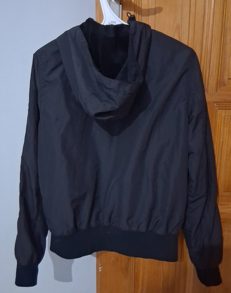 Siyah Fermuarlı Midi Streetwear Kadın Ceket - Görsel 3