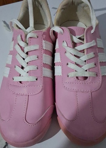 Kız Çocuk Pembe Yılan Desenli Sneaker - Görsel 4